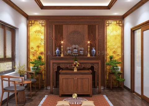 Bàn thờ gỗ óc chó BT-05